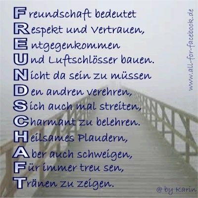  Freundschaft bedeutet...