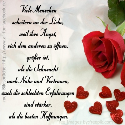  Viele Menschen scheitern an der Liebe,